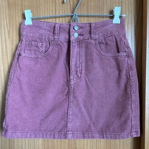 PacSun Mauve Corduroy Skirt